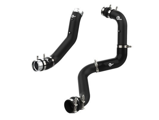 aFe BladeRunner Black 3in Aluminum Charge Pipe Kit 20-21 GM Diesel Trucks V8-6.6L (td) L5P