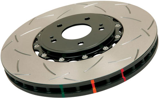 DBA 09+ Nissan GTR R-35 Rear Slotted 5000 Series 2 Piece Rotor Assembled w/ Black Hat