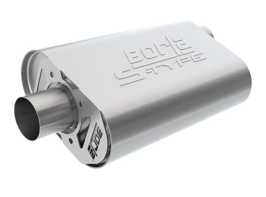 Borla CrateMuffler SBC 283 / 327 / 350 2.5 inch Offset/Center 14in x 4.35in x 9in Oval Muffler