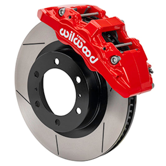 Wilwood 15-21 Toyota Tacoma Aero6-DM Front Brake Kit 13.31 Rotor - Red w/Lines