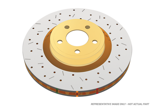 DBA 2017+ Subaru STi Front Drilled/Slotted 4000 Series Rotor
